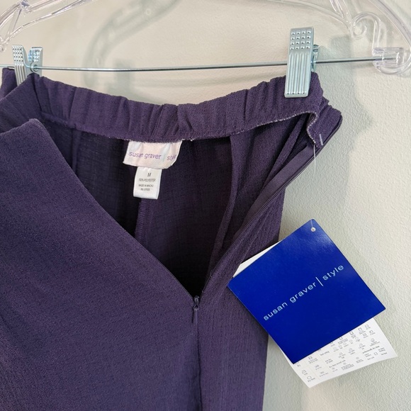 Susan Graver QVC NWT Purple Wide Leg Summer
Pants Medium - Picture 4 of 8
